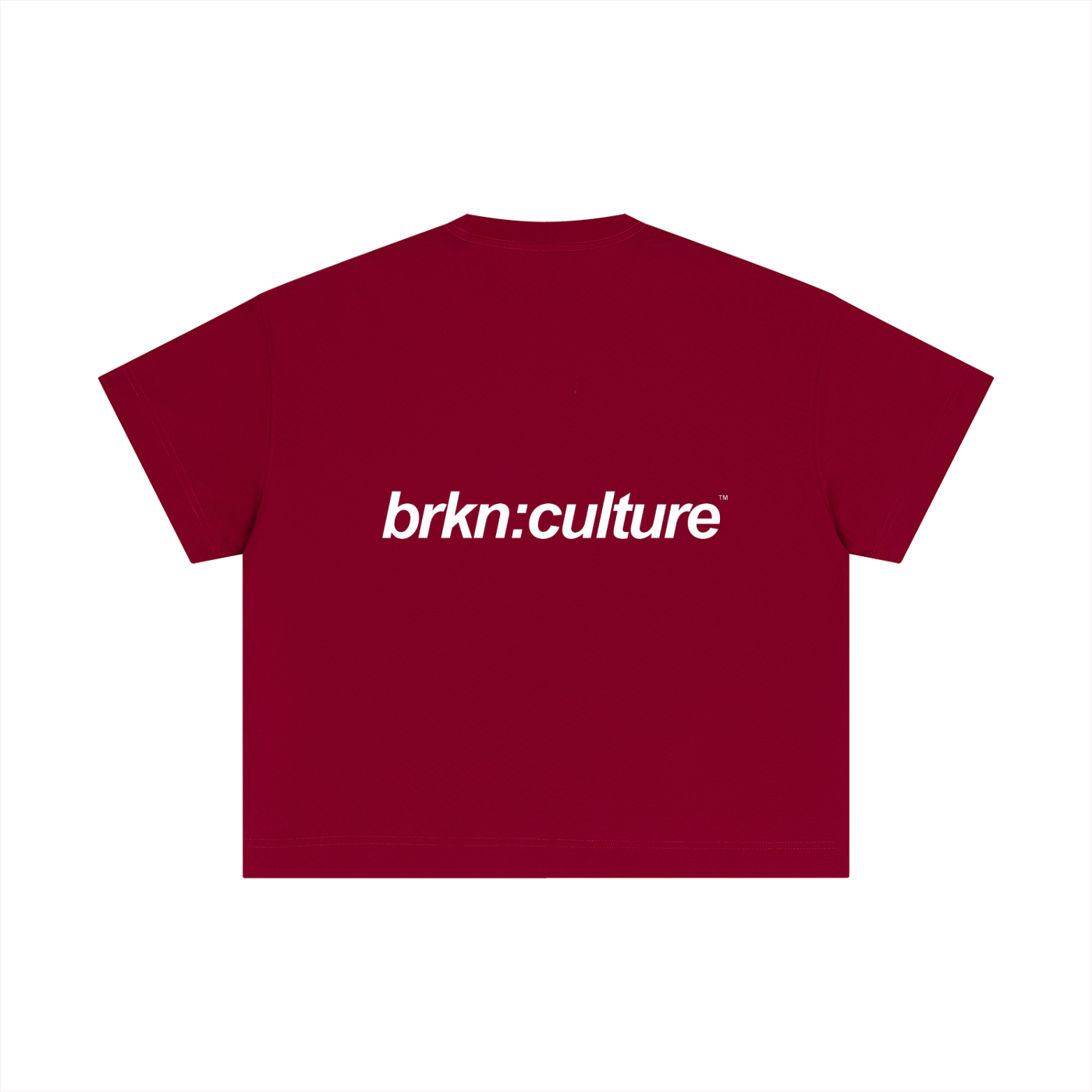 BRKN RED ESSENTIAL BOXY TEE